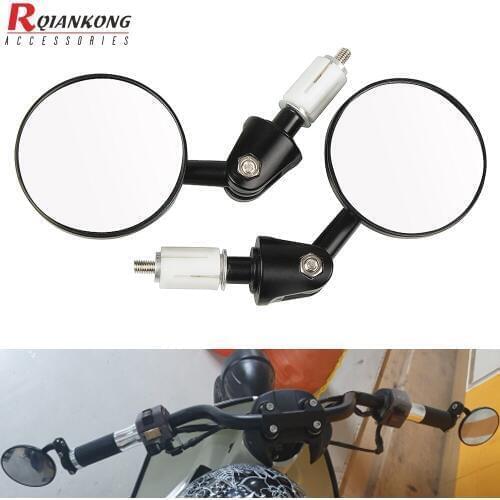 Universal Motorcycle ATV Round Bar End Rearview Side Mirror cafe racer mirrors For Suzuki gsr 600 gsxr sv 650 ltz 400 drz bandit
