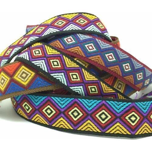 ZERZEEMOOY 20MM AND 25MM 10YARD/LOTS Woven Jacquard Ribbon single face Geometric pattern JHZD160926