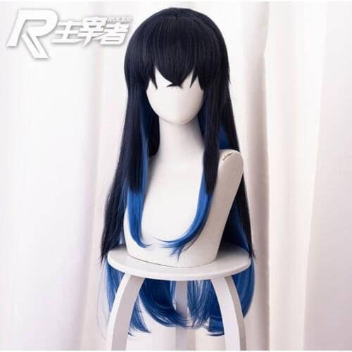Anime Demon Slayer: Kimetsu no Yaiba Cosplay Hashibira Inosuke Women Long Wig Role Playing Wigs Halloween Cosplay Wigs 80cm