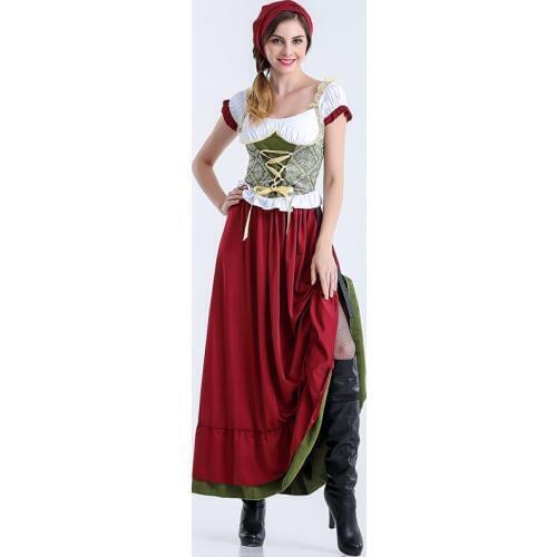 2016 Halloween Costume For Women Dirndl Oktoberfest Maid Service Oktoberfest Costume Cosplay Fancy Party Dress Costumes Clothing