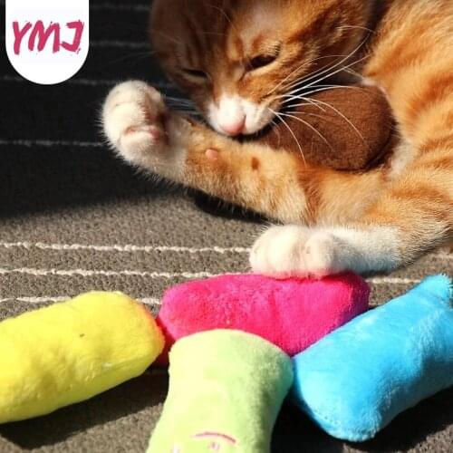 Teeth Grinding Catnip Toys Funny Interactive Plush Cat Toy Pet Kitten Chewing Vocal Toy Claws Thumb Bite Cat mint For Cats hot