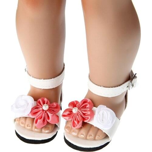 1/3 BJD Doll Cute Doll Accessories Sandals and Socks 43cm Baby Shoes Red Flower Sandals 7.5cm Toy Hobby Doll Accessories