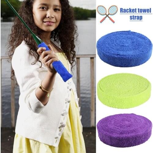 1 Reel 5M Towel Glue Grip Badminton Tennis Racket Overgrips Non-Slip Sweat Band Grip Tape Free Shipping