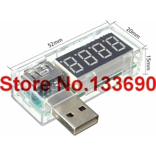 1pcs Digital USB Mobile Power charging current voltage Tester Meter Mini USB charger doctor voltmeter ammeter