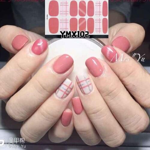 1PC Nail art Full-Cover Sticker Sheet 14tips Sticker Polish Sticker YMX097-112