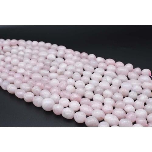 12X16mm AAA Natural Smooth Pink Crystal irregular Oval Stone Beads For DIY necklace bracelet jewelry make 15 "free delivery