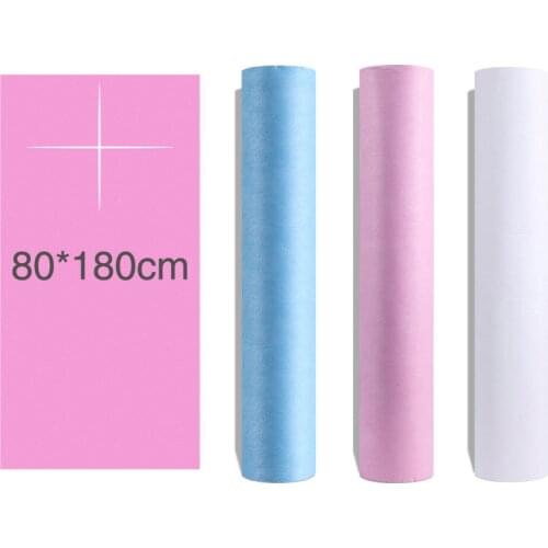 45pcs/roll Disposable Spa Massage Mattress Sheets Salon Massage Bed Sheets Non-Woven Headrest Paper Roll Table Cover