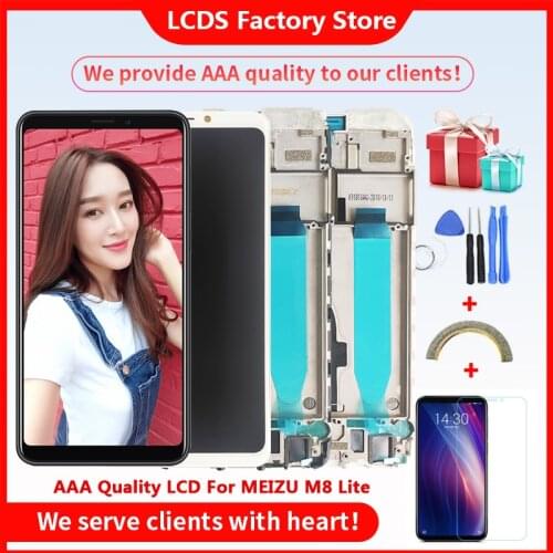 5.7" AAA Quality LCD For MEIZU M8 Lite Lcd With Frame Display Screen Touch Screen For MEIZU M8 Lite LCD Display Screen