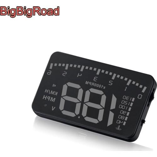 BigBigRoad Car Hud Display For BMW 7 Seires 730Li 740Li 750Li 760Li M1 M2 M3 M4 M5 M6 M8 OverSpeed Alam Windshield Projector