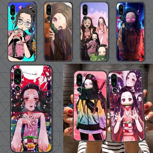 Demon Slaye Kamado Nezuko Phone case For Huawei P Mate P10 P20 P30 P40 10 20 Smart Z Pro Lite 2019 black soft waterproof 3D