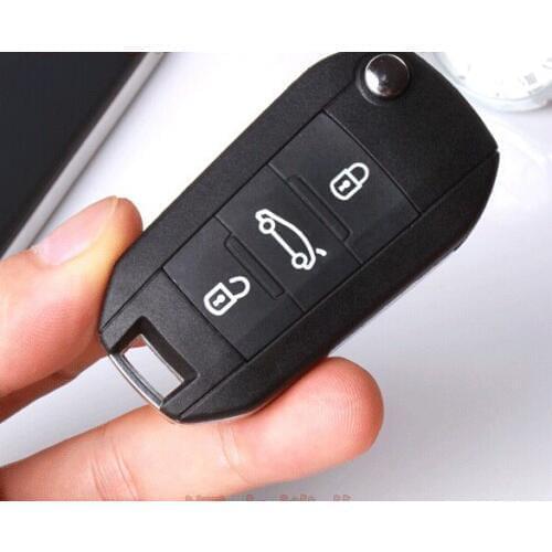 3 Buttons Replacement Modified Flip Folding Remote Key Shell Case For Citroen Triumph Sega C5 With Groove Blade ( 508 Style)