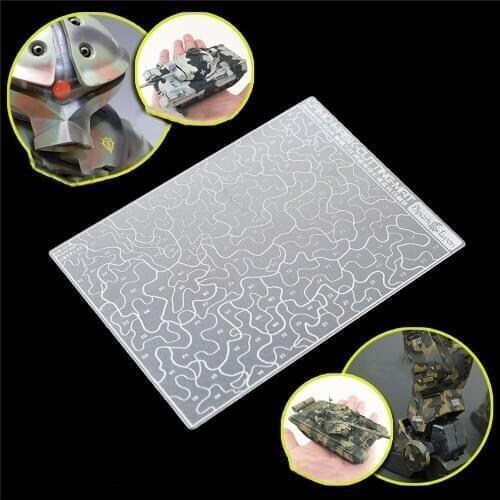 Double-sided Forest Desert Camouflage Cutting Steel Mat for 1/100 1/144 Gundam models 1/72 Tank Models Military Model DIY Kit