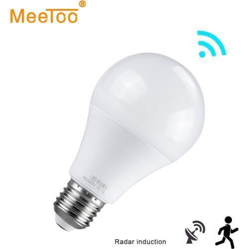 E27 Lampe LED Night Light Lamp With Motion Sensor Luminaria Radar Sensor Induction Bulb Stair Hallway Toilet Motion Sensor Light
