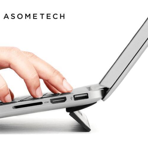 Ergonomic Laptop stand For Macbook air 13.3 Pro Portable adjustable Bureau Computer Lapdesk Office Black PC Notebook Riser Stand