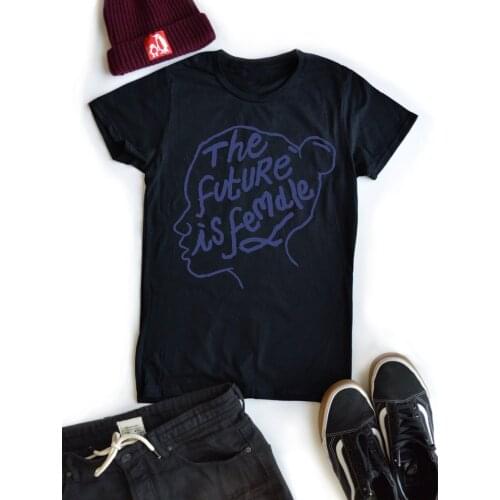 Feminist Shirt Feminism Feminist T-shirts Girl Power Feminist Womens Tee Gift for Wife Tumblr Goth Top The Future Is Female Tees