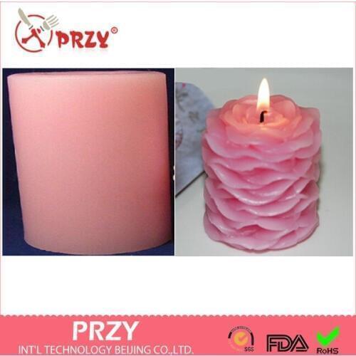 Art candle moulds PRZY Wedding candles silicone mold 3 d rose silicone mold Petals soap mould