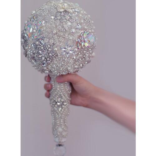 Iffo European and American style high-end custom bride jewelry crystal hand holding flowers groom jewelry corsage DIY decorat