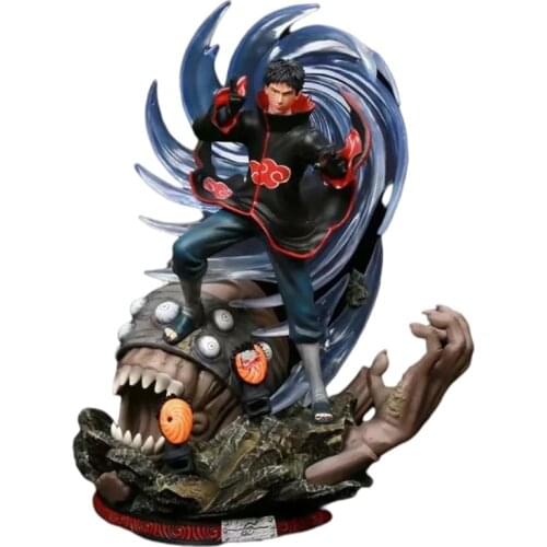 Naruto Shippuden Figure Anime Action GK Uchiha Obito Figam 40CM ABS Statue Akatsuki Model Resonance Battle Toys For Children