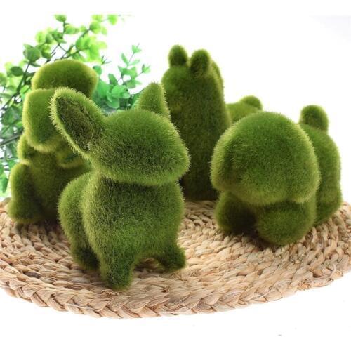Handmade Artificial Turf Grass Animal Easter Rabbit Home Room Restaurant Decor Simulation Dog Squirrel Alpaca Wedding Decoration