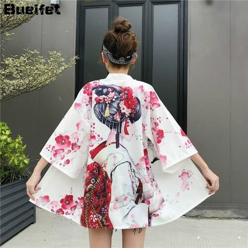 Japanese Kimono Streetwear Women Fashion Traditional Asian Cardigan New style Summer Loose Yukata Retro Sunscreen Coat