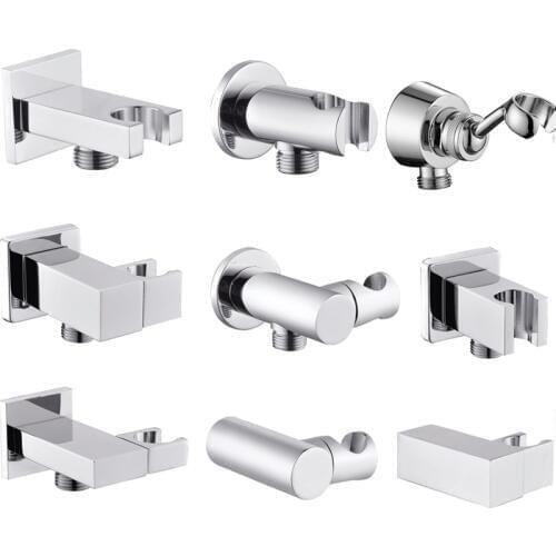 Brass Shower Holders Adjustable Shower Seat Shower Stand Accessories Bathroom Chrome Shower Mounting Brackets