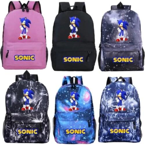 Kawaii Sonic Backpack For Kids Boys Girls Bookbag School Bags Daily Casual Shoulder Bag Bagpack Women Mochila Laptop knapsack