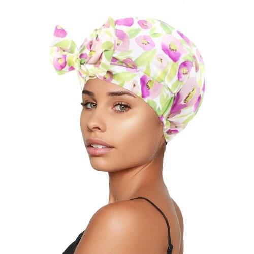 Nursing Hats Fashion Europe And America Popular Knot Shampoo Hat Hairdressing Hat Kitchen Lampblack Hat Waterproof Bath Cap 87