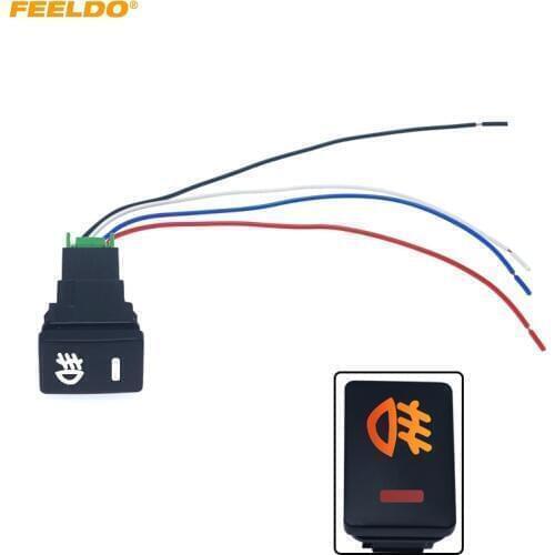 MOTOBOTS 20Pcs Car 12V Fog Light 5Pin Switch On-Off Button with Cable For Toyota Camry Corolla Work Light Switch Wire