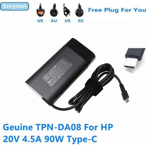 Genuine 20V 4.5A 90W TYPE-C TPN-DA08 904144-850 AC Power Supply Adapter For HP SPECTRE X360 HSA-Q001PR TPN-CA10 Laptop Charger
