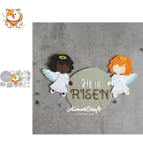 Easter Angel Metal Cutting Dies Mold Knife Scrapbooking Stencil DIY Embossing Craft Die Cuts Card Making New Dies For 2020
