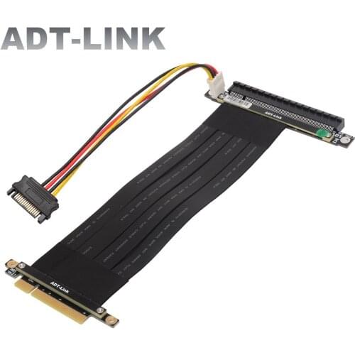 Shield PCIe X8 To X16 Full Speed 3.0 PCIE Flat Mount Riser Adapter RTX3090 3060 Graphics Card Flexible Mining Cable ATX Chassis