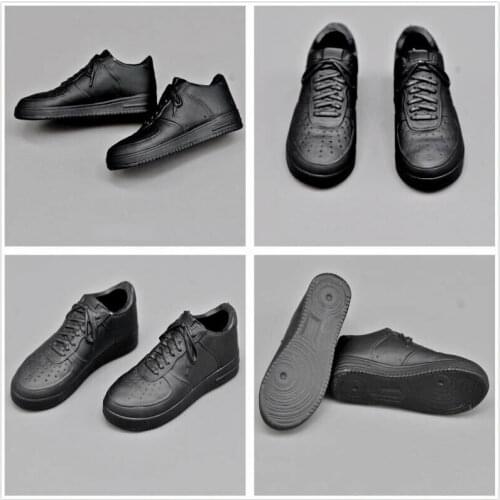 1/6th Hollow Plastic Full Blackboard Shoes Model for 12"