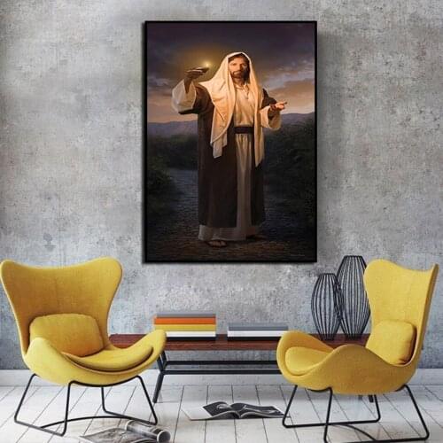 HD Nordic Poster Faith Characters Classic Canvas Painting Jesus God and Mural Living Room Corridor Decoration