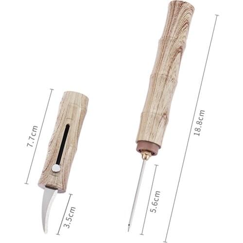 Hand Tool Bamboo Shape Air Pressure Gadgets Corkscrew Foil Cutter Stainless Steel Pin Kitchen Accessories Red Wine Bottle Opener