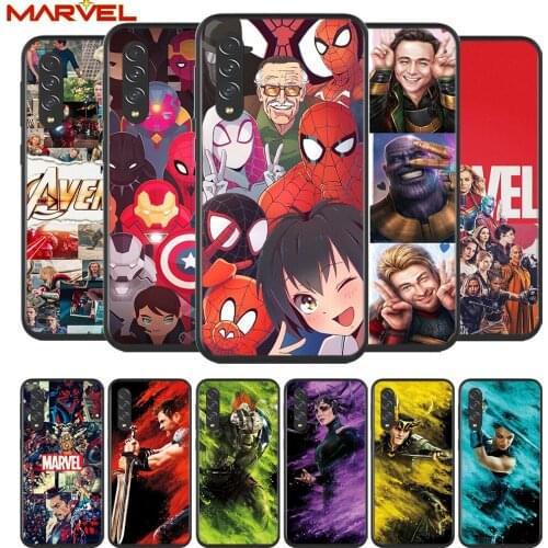 Marvel Hero Spider-Man for Samsung Galaxy A90 A80 A70 A60 A50 A40 A2Core A10 M31 M21 M60 M40 M30 Soft Black Phone Case