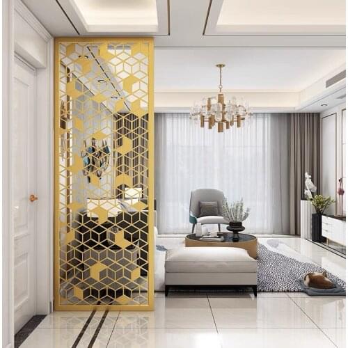 Modern Stainless Steel Screen, Entrance Partitions, Living Room And Bedroom Shelter, Household Metal Screen