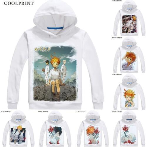The Promised Neverland Mens Hoodies Emma Norman Ray Awesome Streetwear Sweatshirt Streetwear Custom Hoodie Costume Hooded