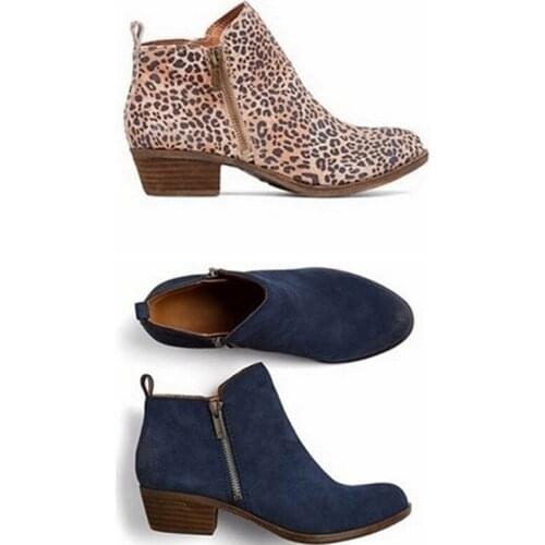 Retro Ladies Pumps Spring Autumn womens PU Leather Boots New Casual Fashion Square High Heel Ankle Boots