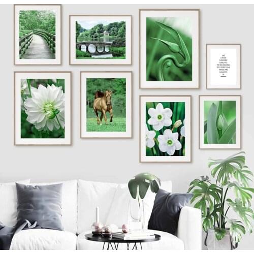 Spring Narcissus Plant Pastoral Scenery Wall Art Canvas Painting Nordic Posters And Prints Wall Pictures For Living Room Decor