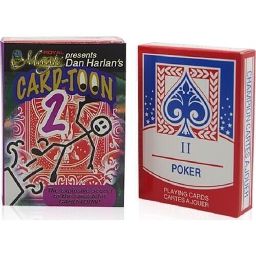 Magic Cartoon Deck Card-toon v2 Playing Cards Animation Prediction Poker Magic Card Games Magic Trick Props for Magician