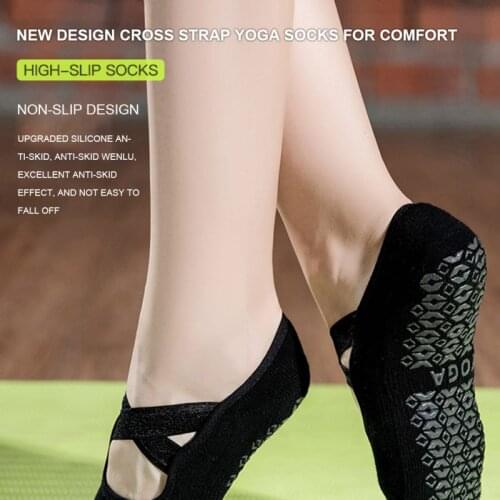 35-39 Anti-Slip Pilates Damping Women Yoga Socks Cotton Bandage Fitness Ballet Socks Good Grip For Women Yoga Shoes Socks