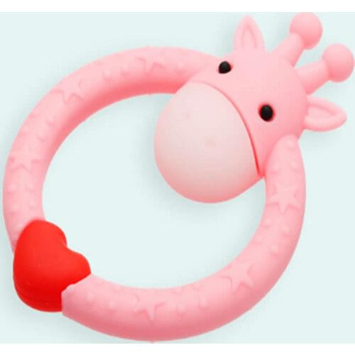 Baby teethers Circular fawn tooth cartoon silicone rubber baby teething grinding maternal baby supplies Silica gel toothbrush