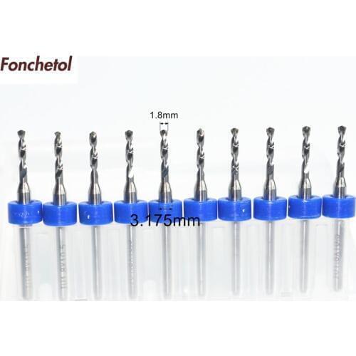 1.8mm-10pcs CNC computer machine solid carbide micro Drill bit,micro Printed Circuit Board Drill Bit,SMT,plastic and copper