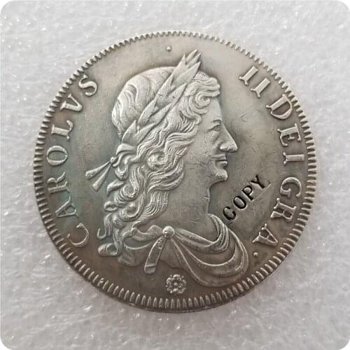 1662 England (United Kingdom) 1 Crown - Charles II (1st bust) Copy Coin