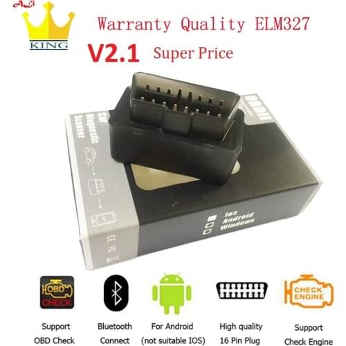 2020 Super Mini ELM 327 OBD Scanner Bluetooth elm327 V2.1 OBD2 Car Scan Tool ELM-327 Code Reader Car Diagnostic tool free ship