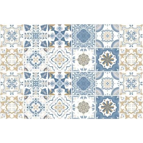 24pcs Backsplash Tile Sticker DIY Peel Stick Wallpaper Kitchen Floor Stair Decal