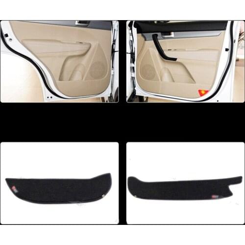 4pcs Fabric Door Protection Mats Anti-kick Decorative Pads For Kia Sorento 2013