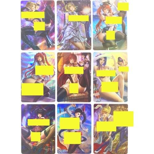 9pcs/set ACG Sexy Double-sided Card Second Set Hobby Collection Anime Card Sexy Nude Toy Hobby Collection Card Gentleman Card