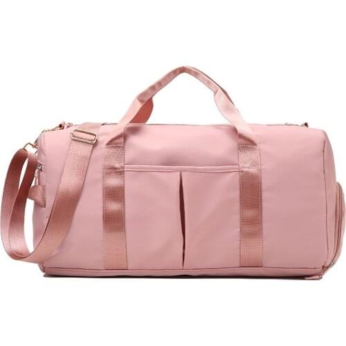 Anreisha Travel Bag Large Capacity Female Nylon Waterproof bag with separation of Dry and Wet Fashion Handbag Shoulder Bag Women