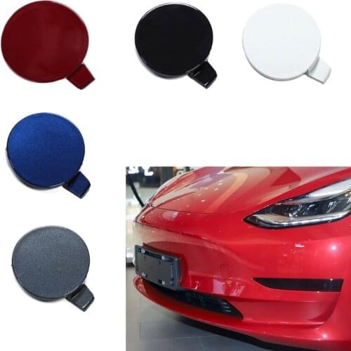 Model3 Bumper Tow Hook Cover 2019 2020 for tesla Model 3 Accessories Black Plastic Model 3 Model